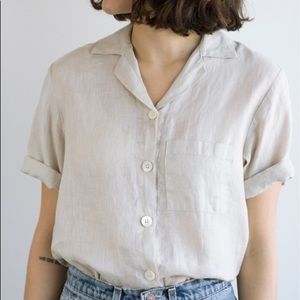 Rachael Harrah Short Sleeve Linen Shirt